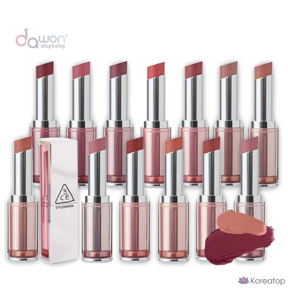 Матовая помада Overlip Blur Matte Lipstick 3CE, 1 шт., цвет #АрахисовыйБежевый