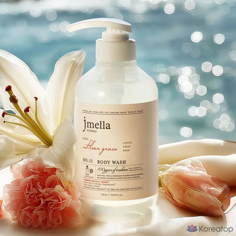 Гель для душа Jmella Fleur Grace, личи и пион, 1 л, 1 шт., фото 2