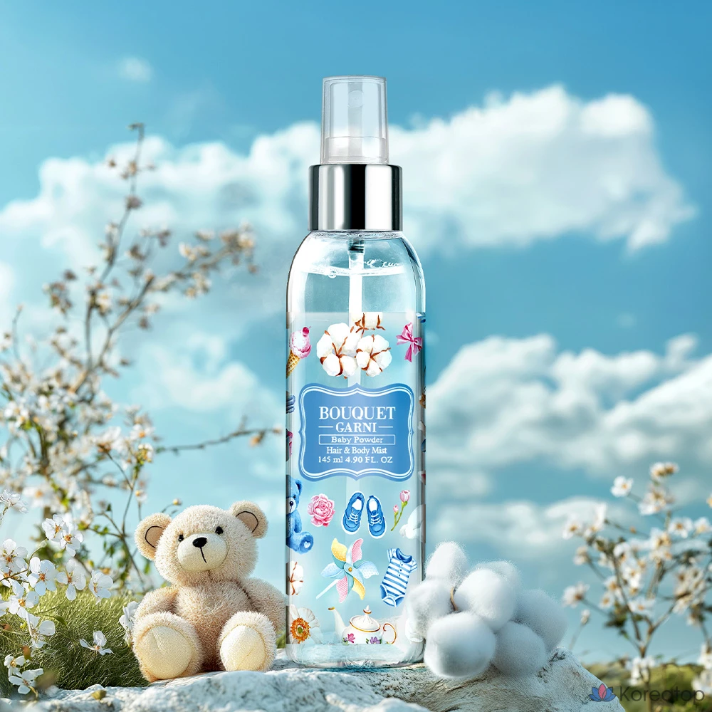 Ароматизированный спрей для волос и тела Bouquet Garni с детской присыпкой, 145 мл, 1 шт.