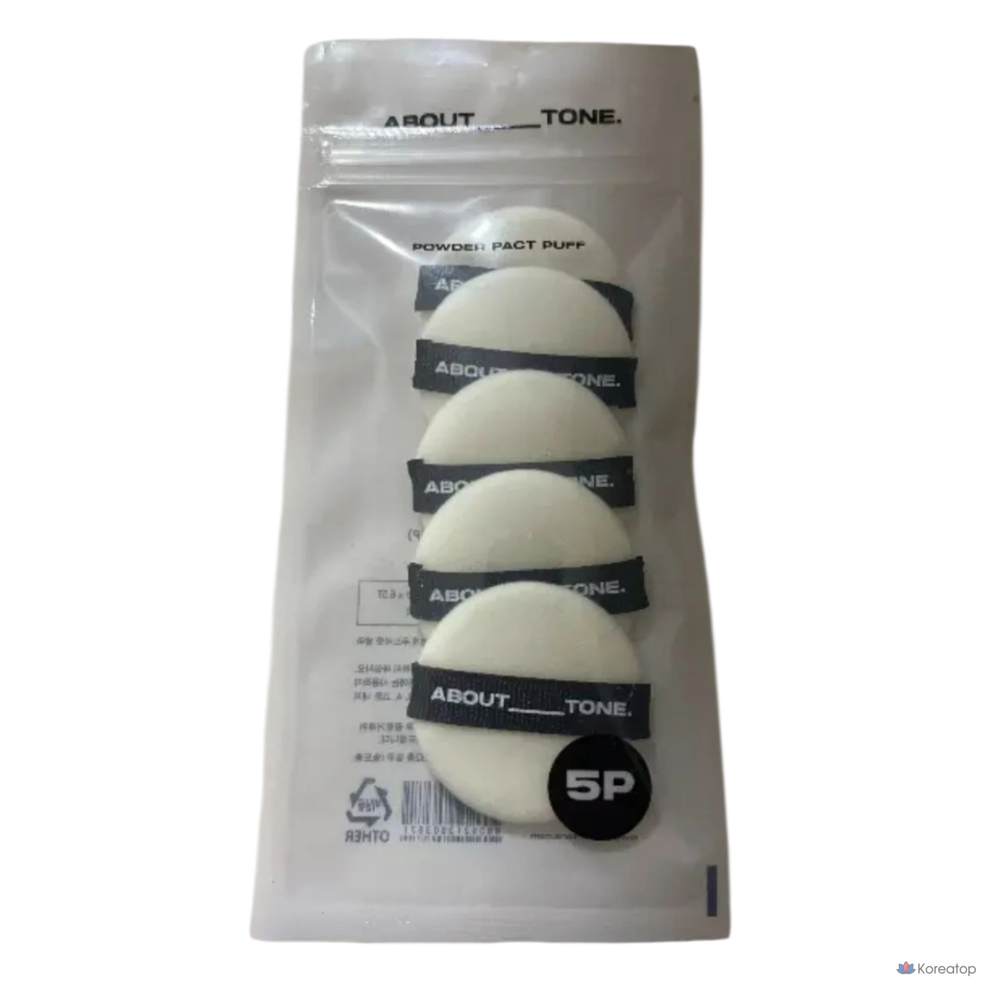 Тонирующая пудра-пуховка (черная), 5 шт., в упаковке 1 шт.