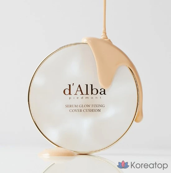 Тональный крем-кушон D'alba Serum Glow Fixing Cover Cushion Foundation, 17 г, № 21, 1 шт., фото 2