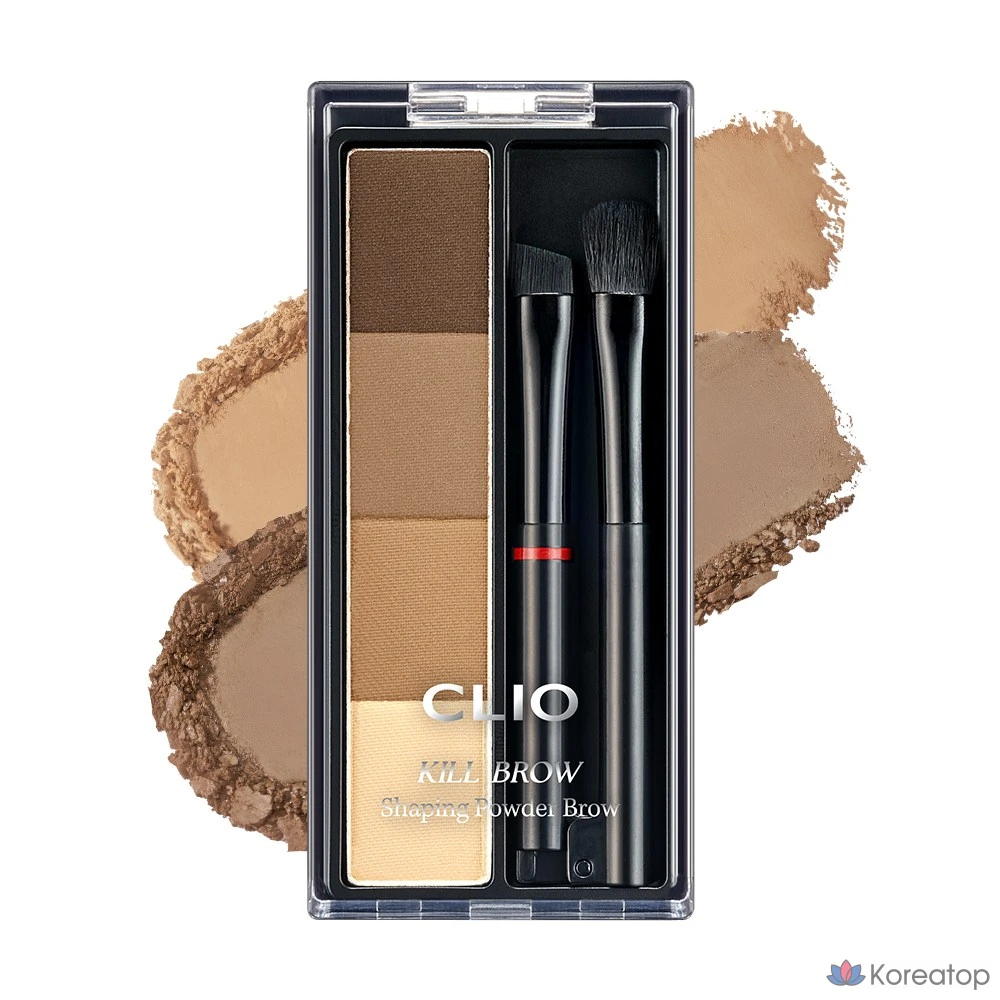 Пудра для формирования бровей Clio Kill Brow Shaping Powder Brow, оттенок 01, натуральный теплый коричневый, 1 шт.