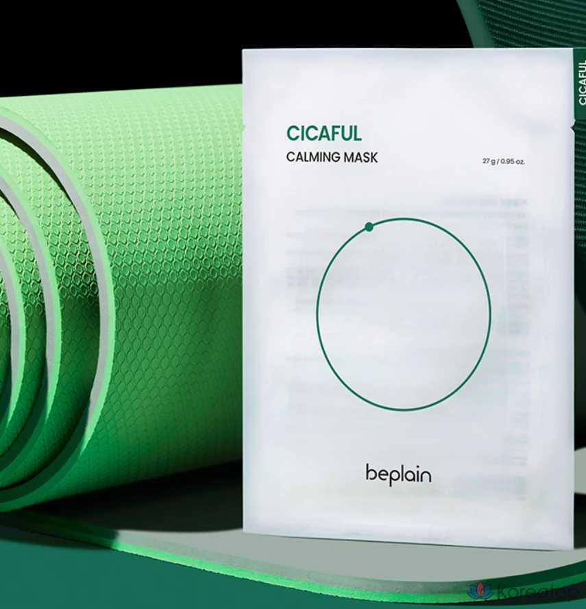 Успокаивающая маска Beplain Cicaful, 27 г, 10 штук, 1 упаковка