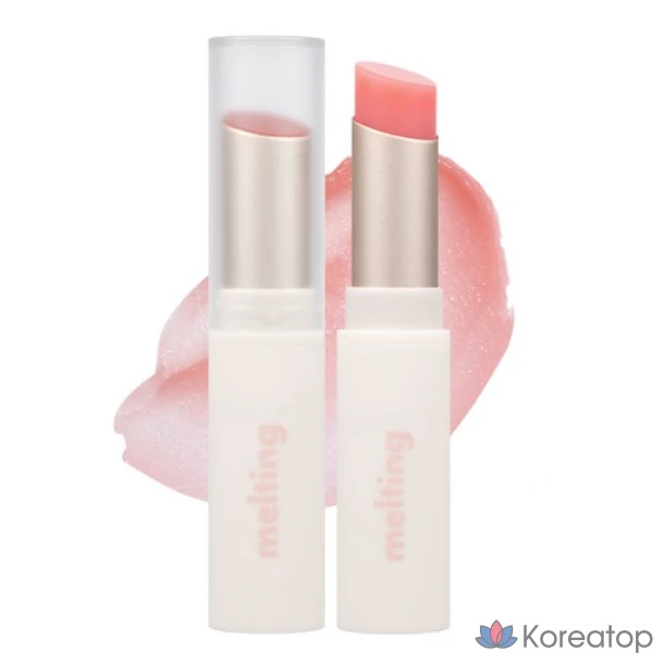 Блестящий тонирующий бальзам для губ MERZY Glossy Melting Tinted Color Lip Balm, GL1 HP, ярко-розовый, 4 г, 1 шт.