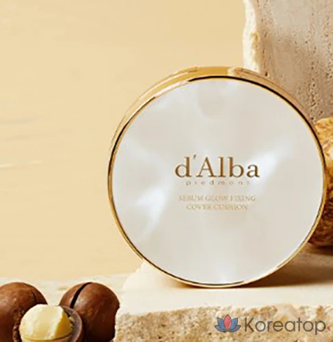 Тональный крем-кушон D'alba Serum Glow Fixing Cover Cushion Foundation, 17 г, № 21, 1 шт., фото 3