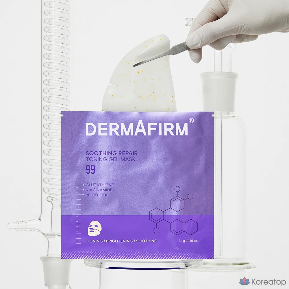 Успокаивающая восстанавливающая тонизирующая гелевая маска Dermafirm R4, 2 шт., 4 шт., фото 3