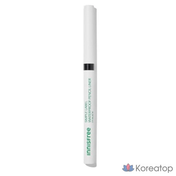 Водостойкий карандаш-лайнер Innisfree Simple Label, 0,1 г, черный, 1 шт.