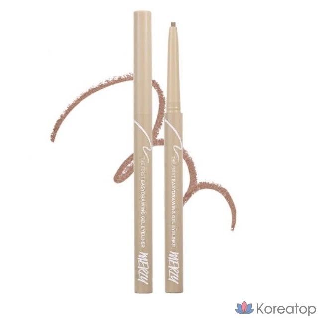 Гелевая подводка для глаз MERZY the First Easy Drawing Gel Eyeliner, цвет EG6 PECAN, 0.14g, 1 шт.