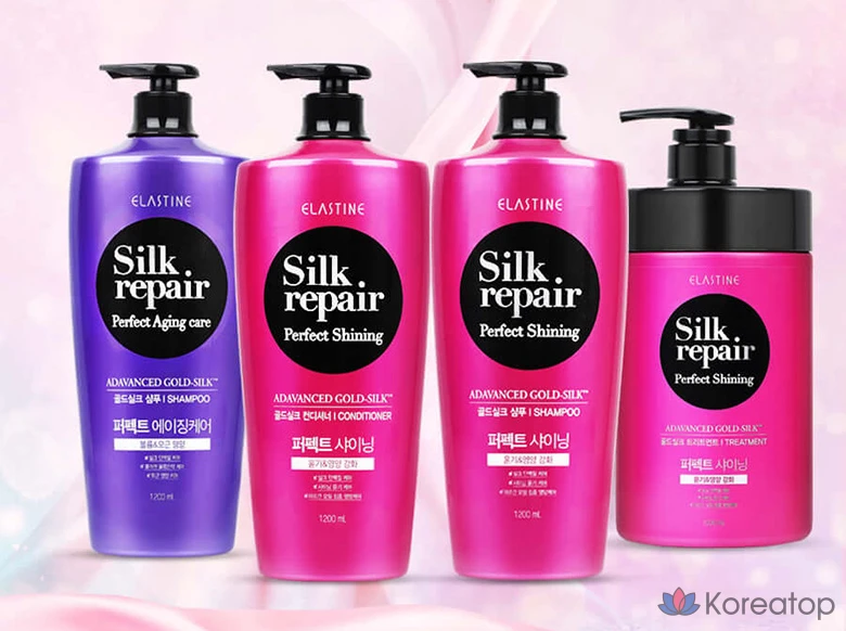 Шампунь Elastine Silk Repair Perfect Shining Gold Silk, 1,2 л, 1 флакон., фото 3