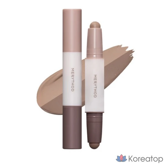 Стик для контурирования Merythod Double Contour Stick 3,3 г, пепельно-серый, 1 шт.