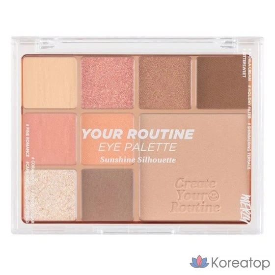 Палетка теней для век MERZY Your Routine Eye Palette, Sunshine Silhouette, 1 шт.