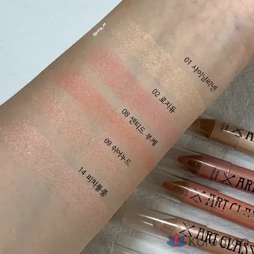 Карандаш для макияжа Too cool for school Frottage Pencil Multi-Pencil Aegyo-sal Highlighter Shadow Smooth Application, 01 Shining Linen, 1 шт., фото 10