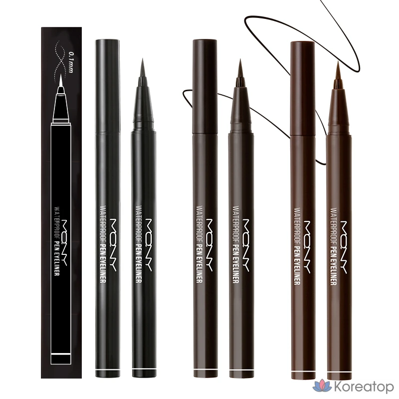 Водостойкая подводка для глаз Mqny New York, 0,6 г, глубокий черный, 1 шт., фото 7