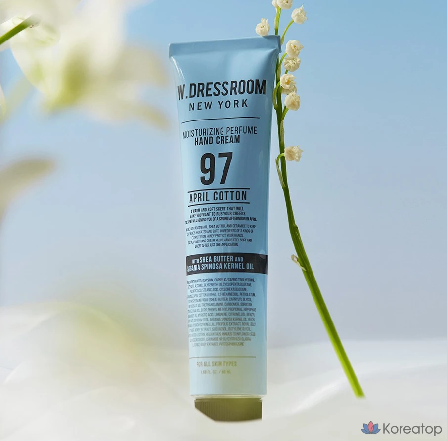 Парфюмированный крем для рук W.Dressroom 97 April, аромат хлопка, 1 шт., 50 мл