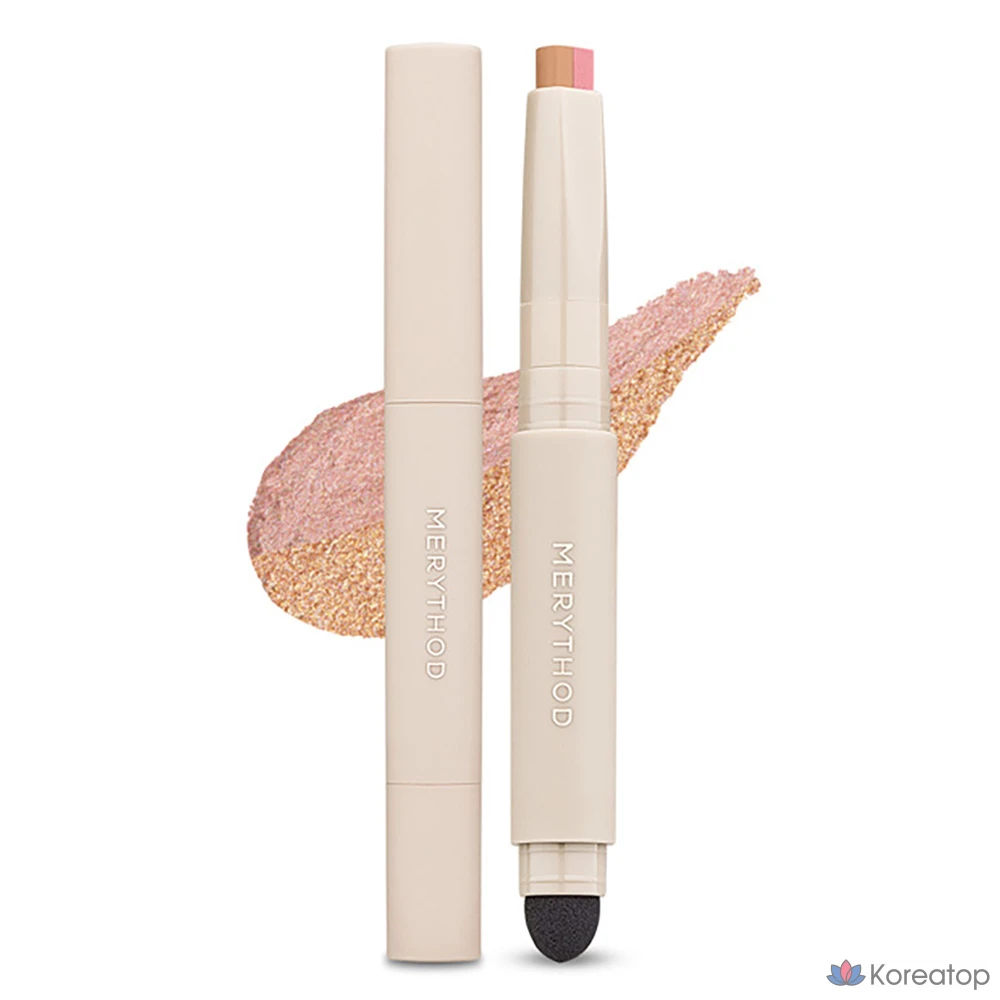 Двухцветные тени для век Merythod, 05, с блестками, 1 шт.