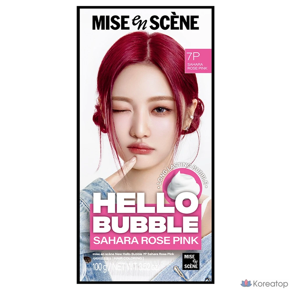 Краска для волос Mise en Scene Hello Bubble, 7 шт., цвет Sahara Rose Pink, 1 шт.