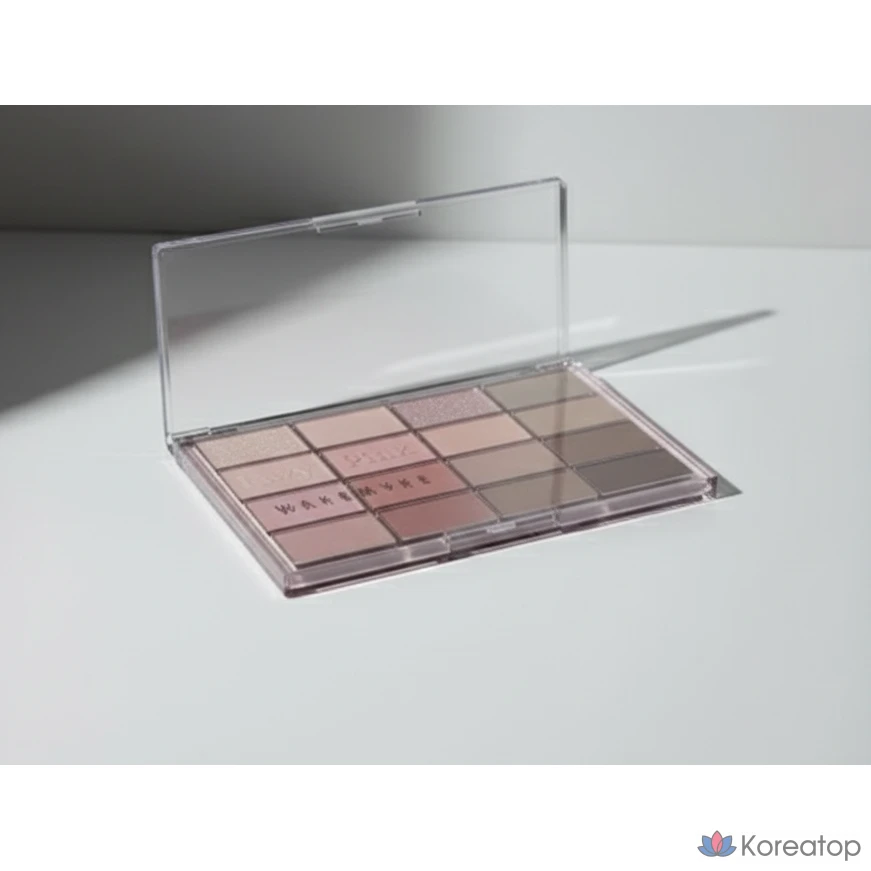 Палетка теней для век WAKEMAKE Soft Blurring Eye Palette AD, 16 оттенков, 18 цветов Peach Crush, 1 шт.