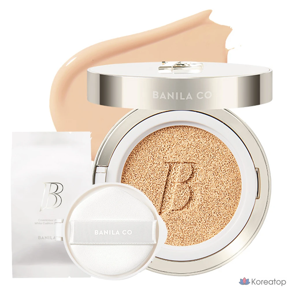 Набор тональных кремов Vanillaco Covericious Ultimate White Cushion Foundation 14 г + сменный блок 14 г, 22 оттенка натурального цвета, 1 шт.