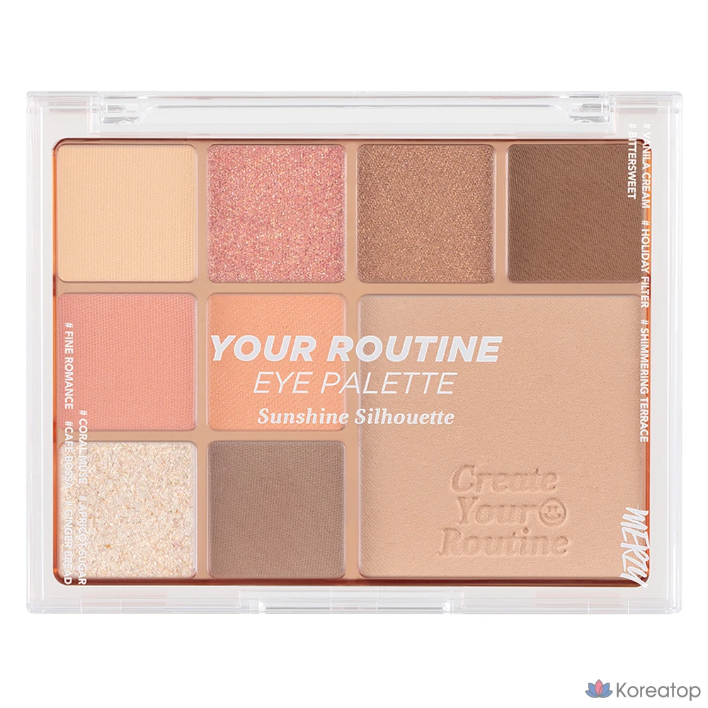 Палетка теней для век MERZY Your Routine Eye Palette, 12,2 г, Sunshine Silhouette, 1 шт.