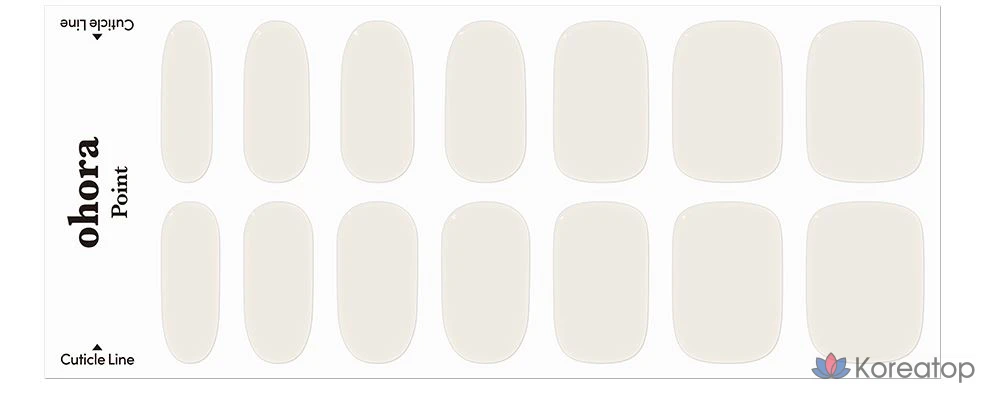Набор для ухода Ohora Gel Strip Nail 30-piece Set, Cream Cotton, 30 шт., фото 6