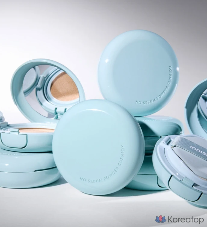 Сменный блок для пудры-кушона Innisfree New No-Sebum Powder Cushion Refill SPF35 PA++ 14 г, цвет 13C Porcelain, 1 шт., фото 8