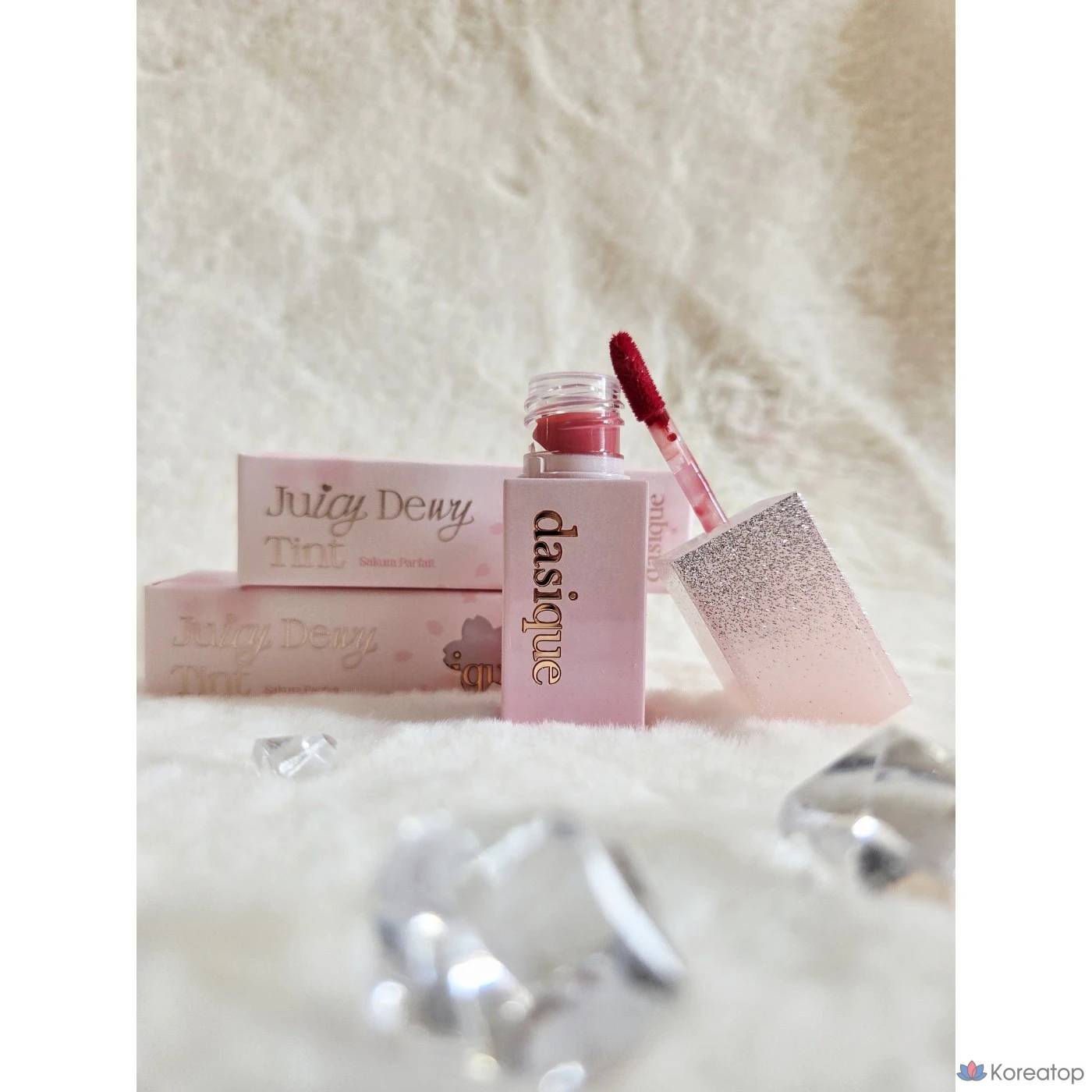 Тинт для губ Dasique Juicy Dewy Tint, 3,5 г, оттенок Sakura Parfait, 1 шт., фото 3