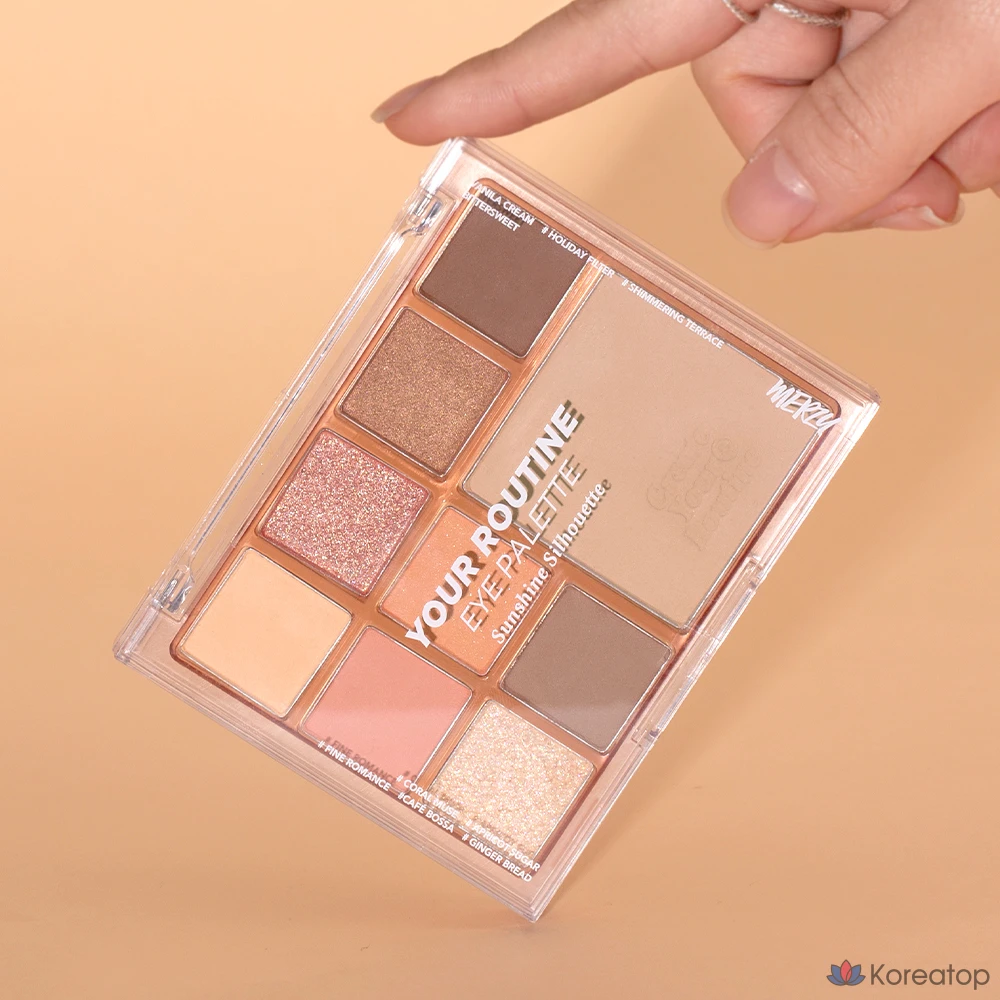 Палетка теней для век MERZY Your Routine Eye Palette, 12,2 г, Sunshine Silhouette, 1 шт., фото 2