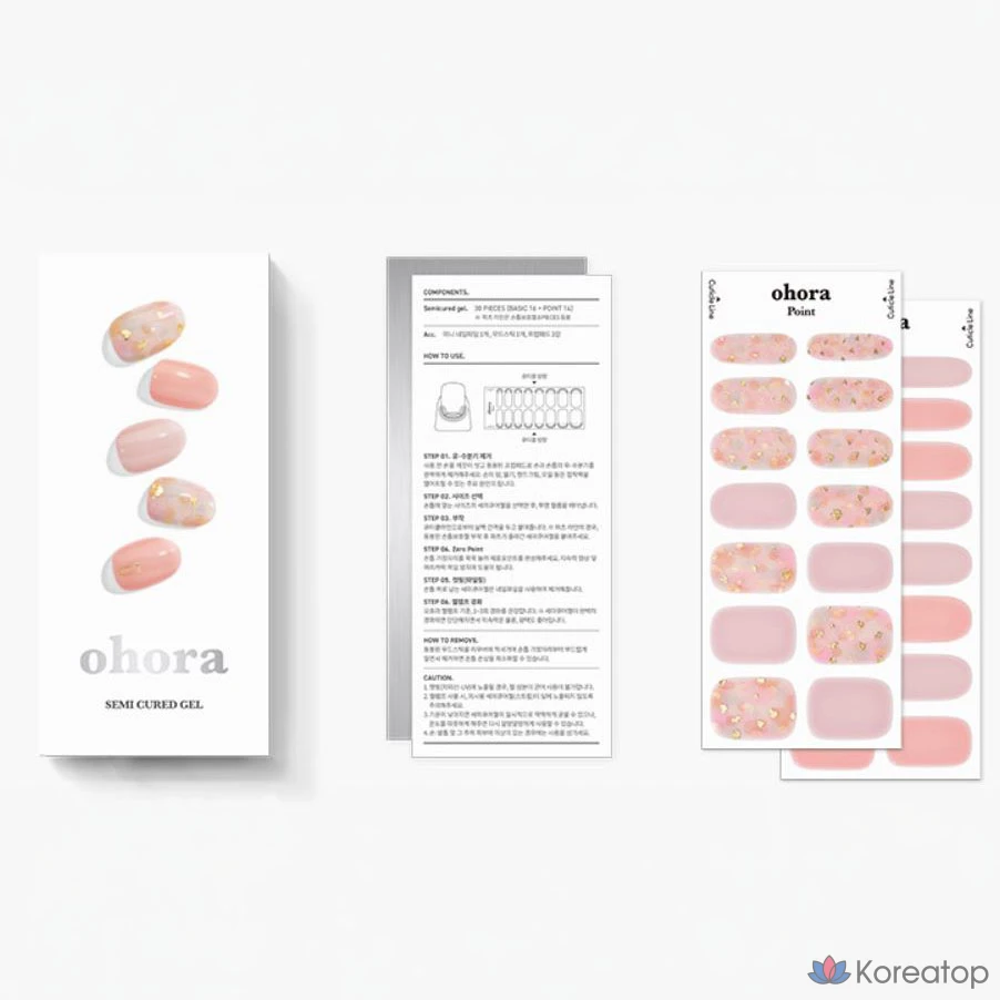 Набор гель-стрипсов для ногтей Ohora Gel Strip Nail 30-piece Set, Lazy Sunday, 30 шт.