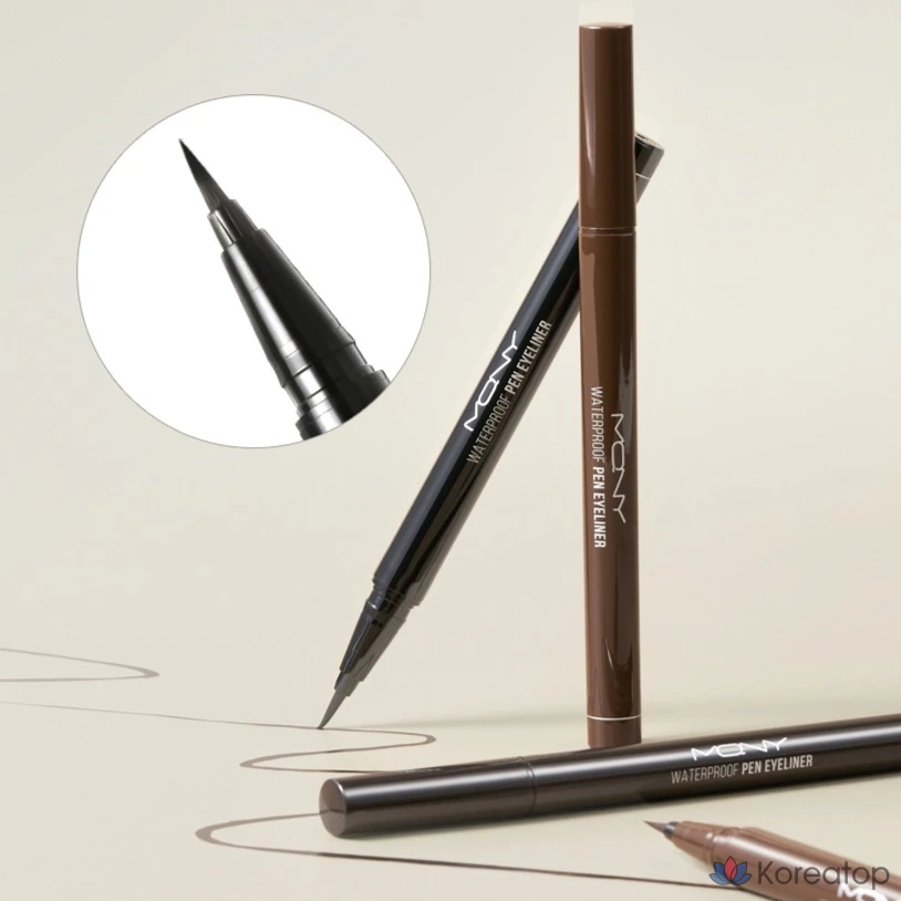 Водостойкая подводка для глаз Mqny New York, 0,6 г, глубокий черный, 1 шт., фото 9