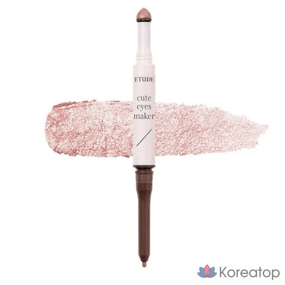 Набор подводки для глаз Etude House Aegyo-sal Maker Liner 0.1g + Glitter 0.5g, оттенок Rose Shimmer, 1 шт.