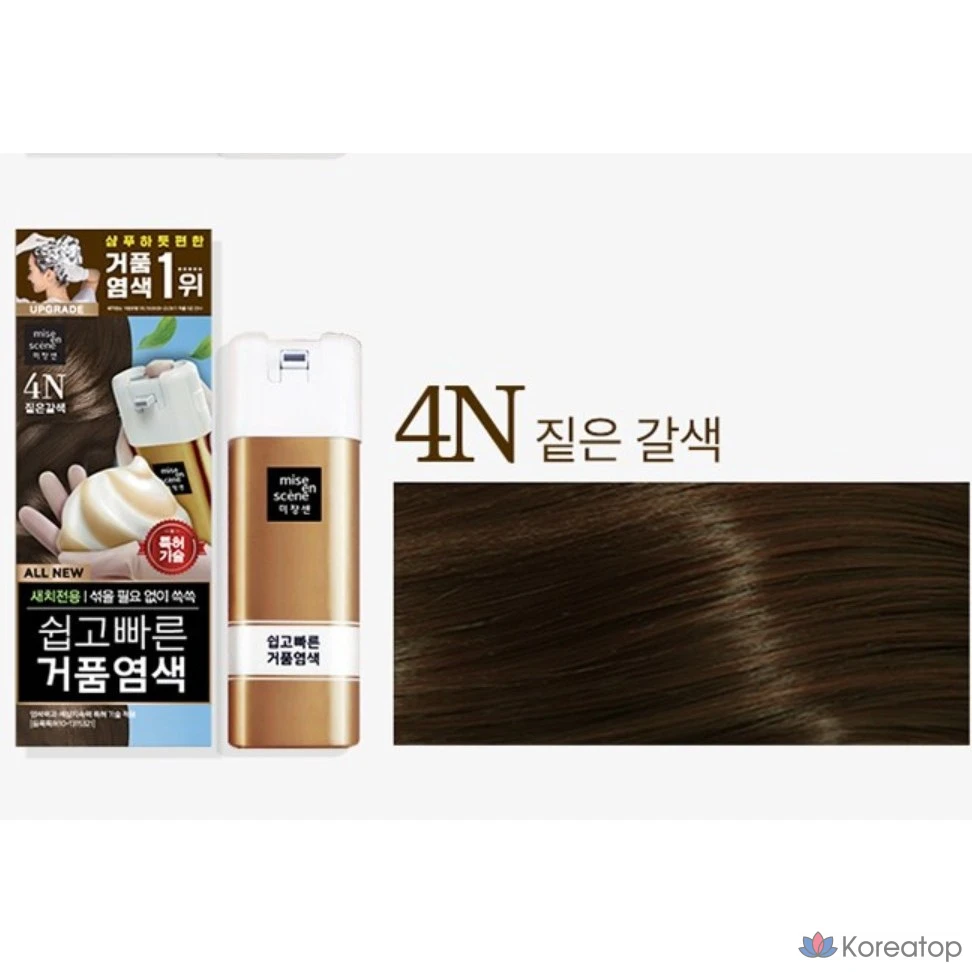 Краска для волос Mise en Scene Easy and Fast Bubble Dye, темно-коричневая, 1 шт.