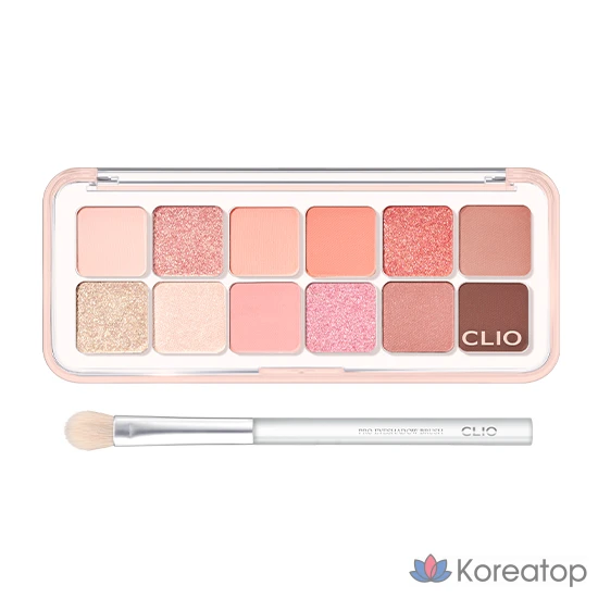 Палетка теней Clio Pro Eye Palette Air, 009 Персик, прессованное яблоко [Fropechanal Fruit], 1 шт.