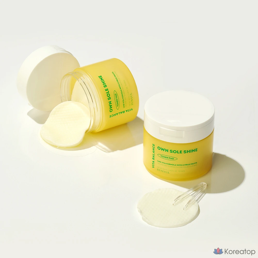 Тонизирующие подушечки Eunyul Vita Balance Own Sol Shine, 190 мл, 70 листов, 1 шт.