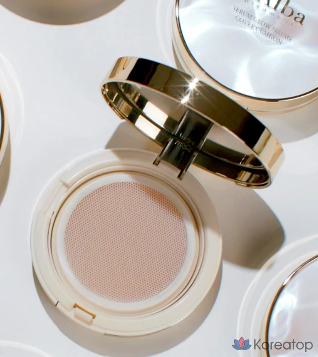 Тональный крем-кушон D'alba Serum Glow Fixing Cover Cushion Foundation, 17 г, № 21, 1 шт., фото 7