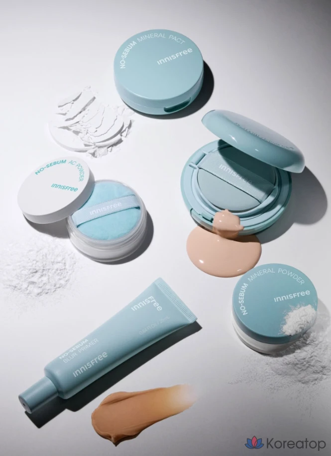 Сменный блок для пудры-кушона Innisfree New No-Sebum Powder Cushion Refill SPF35 PA++ 14 г, цвет 13C Porcelain, 1 шт., фото 9