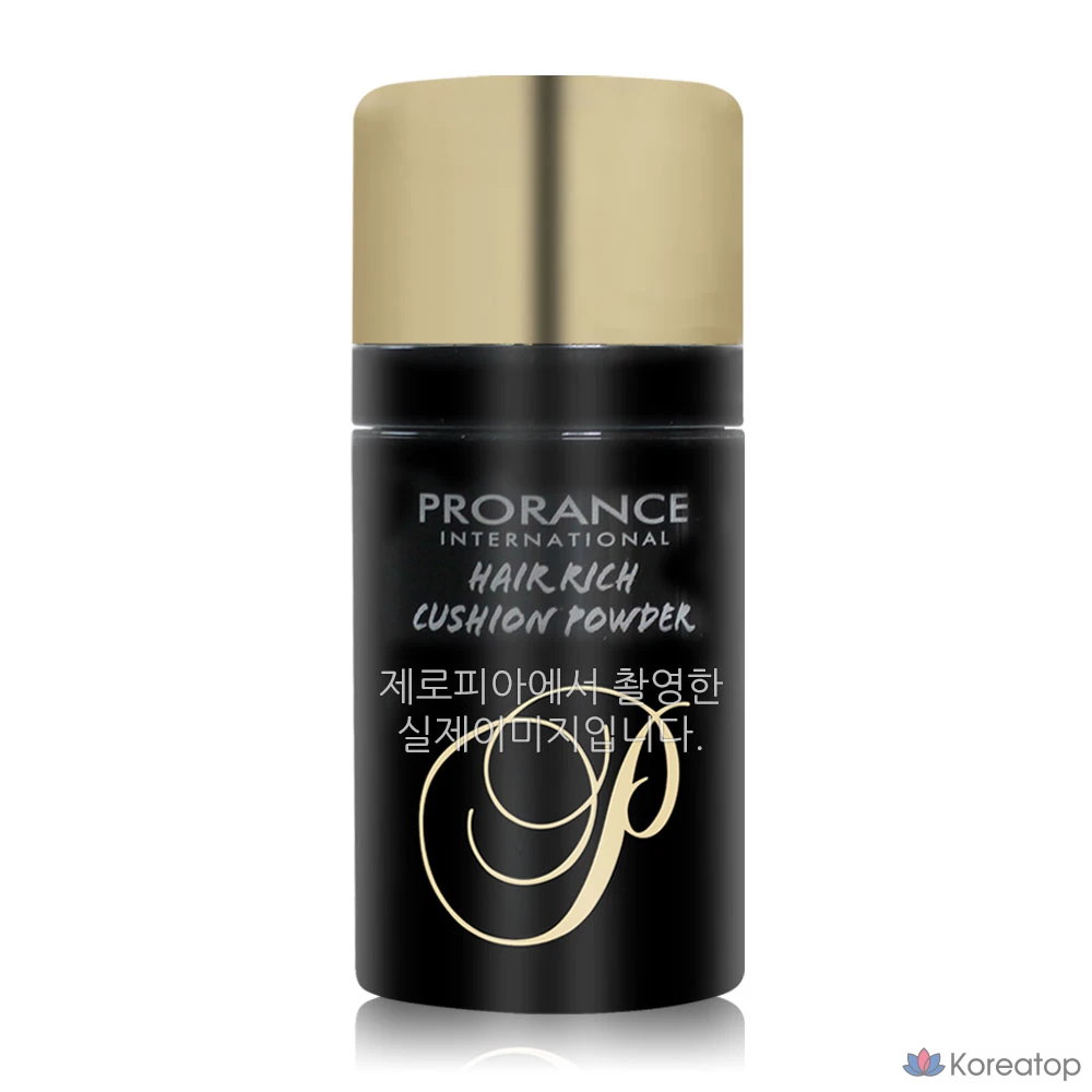 Пудра для волос Prorance Hair Rich Cushion Powder 03 Black 15 г, для придания объема черным волосам, для маскировки седых волос, 1 шт., фото 7