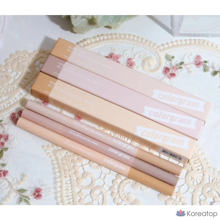 Инструмент для контурирования Colorgram и универсальный конструктор для создания макияжа «Эгё-сал», 2 холодных оттенка, 1 шт.