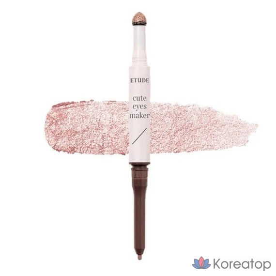 Набор подводки для глаз Etude House Aegyo-sal Maker Liner 0.1g + Glitter 0.5g, оттенок Rose Shimmer, 1 шт.