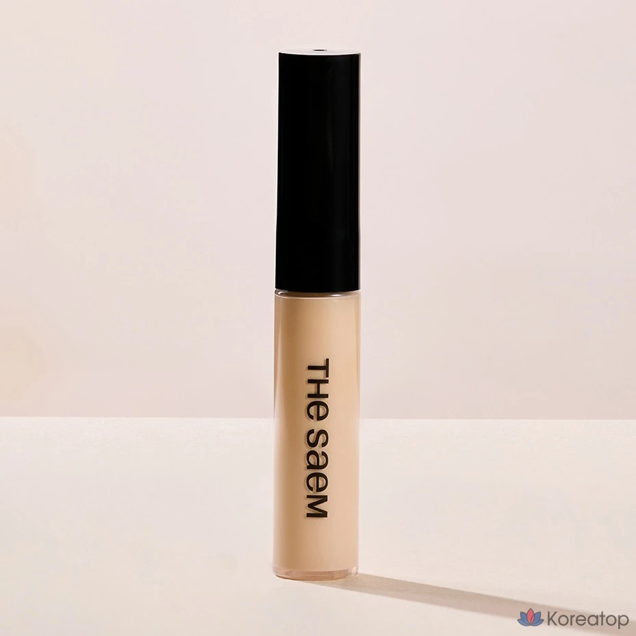 Жидкий консилер The Saem Cover Perfection Tip, 6,5 г, 1 шт., насыщенный бежевый цвет., фото 2