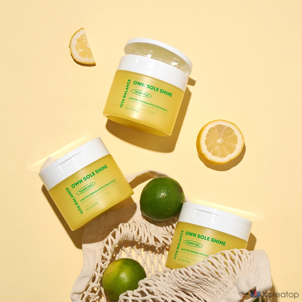 Тонизирующие подушечки Eunyul Vita Balance Own Sol Shine, 190 мл, 70 листов, 1 шт.