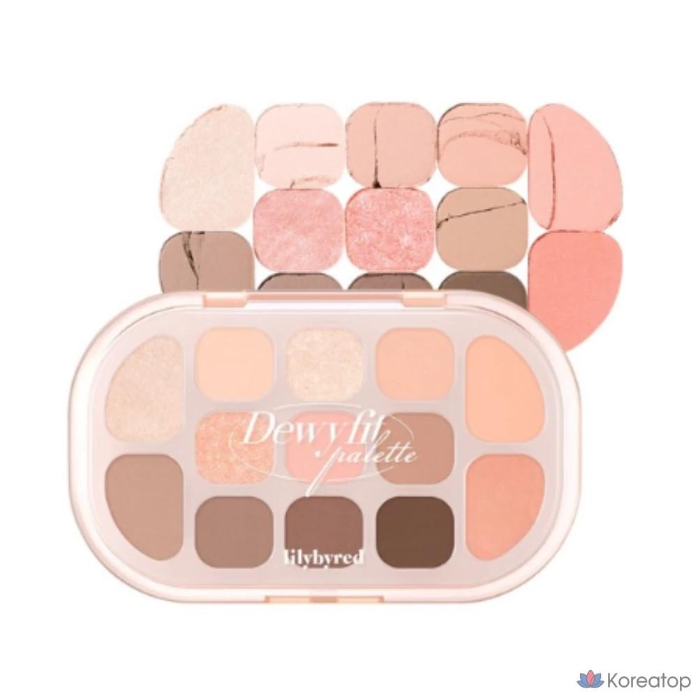 Палетка теней Lilybyred Dewyfit, оттенок 03 «Овсянка», 1 упаковка.