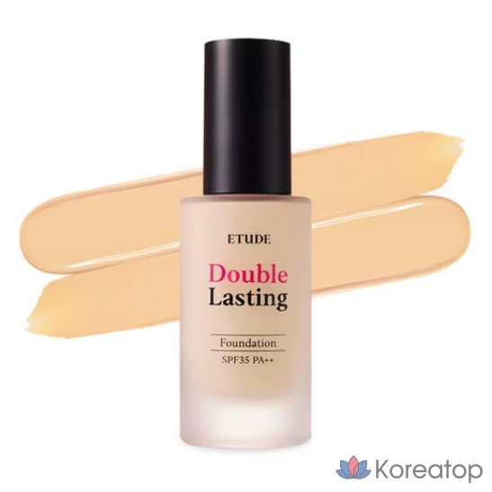 Тональный крем Etude Double Lasting Foundation 30 г, 1 шт., 21W1 № 21 бежевый.