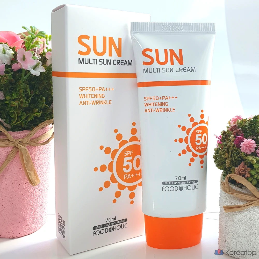Солнцезащитный крем FoodaHolic Multi Sun Cream SPF50 PA+++, 1 шт., 70 мл