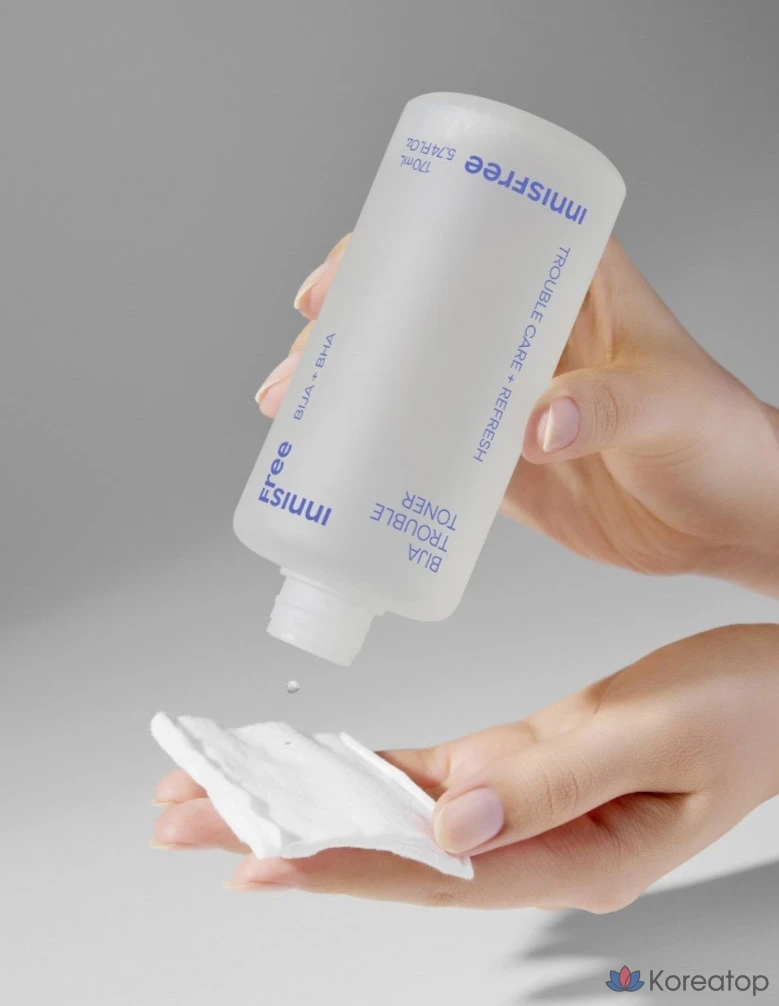 Набор: тоник Innisfree Bija Trouble 170 мл + 25 мл + лосьон 100 мл + 25 мл., фото 9