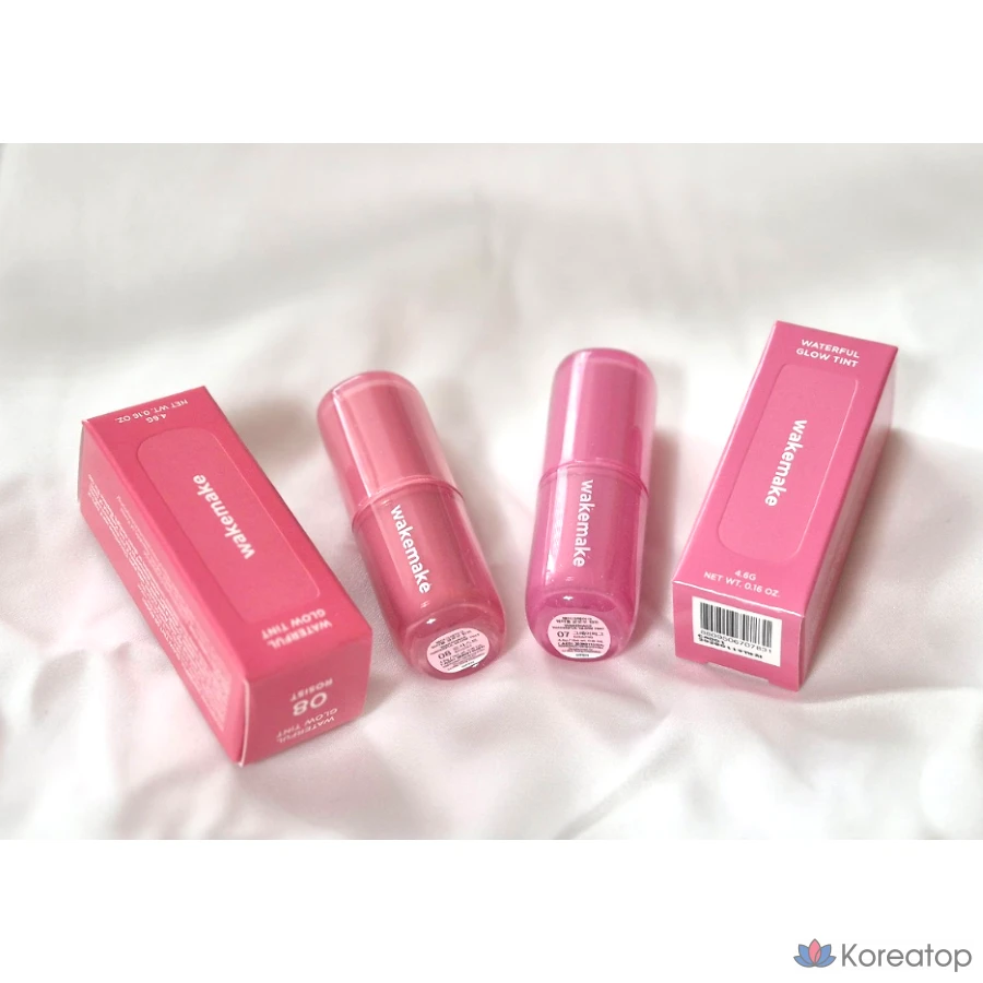 Wakemake Waterful Glow Tint '07_Gray Pig 08_Logist', Увлажняющий, впитывающий влагу, яркий сияющий тинт, 1 шт., 4,6 г, 07_Gray Pig