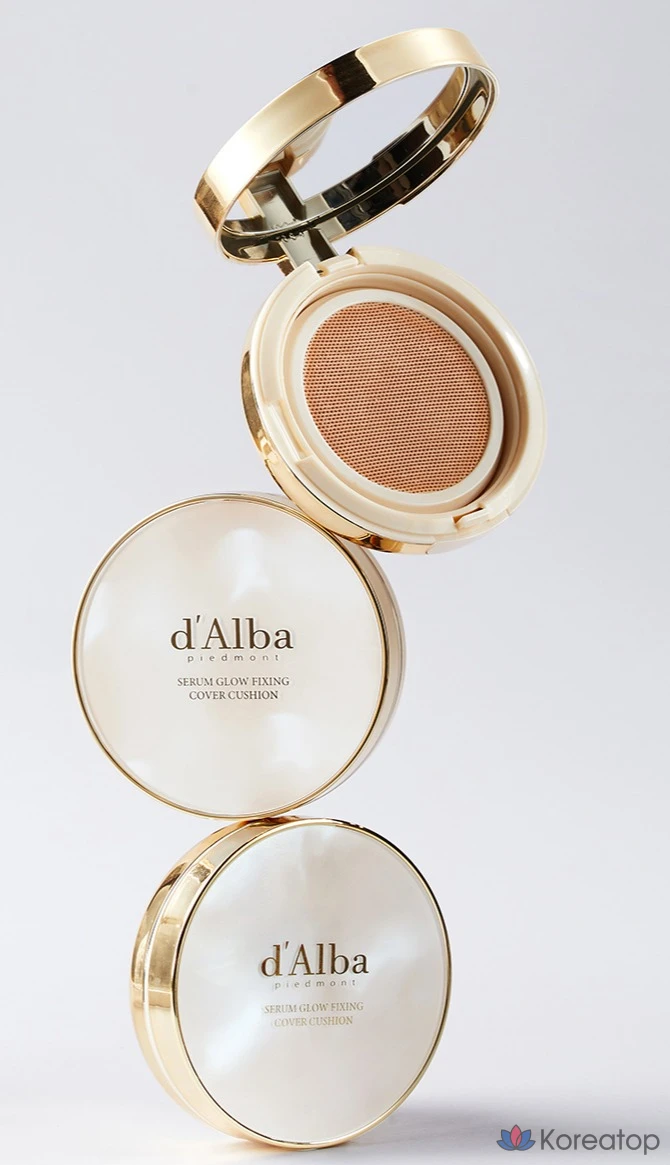 Тональный крем-кушон D'alba Serum Glow Fixing Cover Cushion Foundation, 17 г, № 21, 1 шт., фото 9