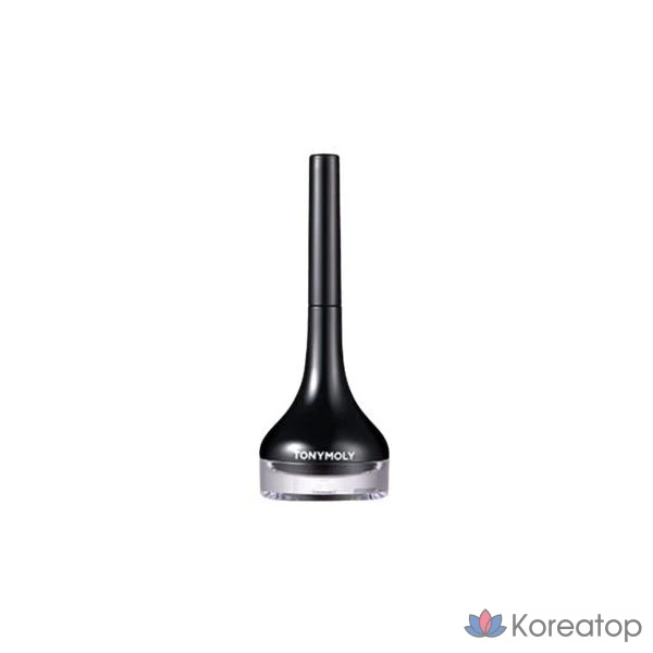 Гелевая подводка для глаз Tony Moly Back Gel Eyeliner с длинной кистью, жемчужно-коричневый цвет, № 3, 1 шт.