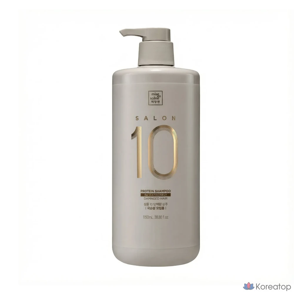 Шампунь Mise en Scene Soft Moist Salon 10 Protein для интенсивного восстановления поврежденных волос, 1,15 л, 1 шт.