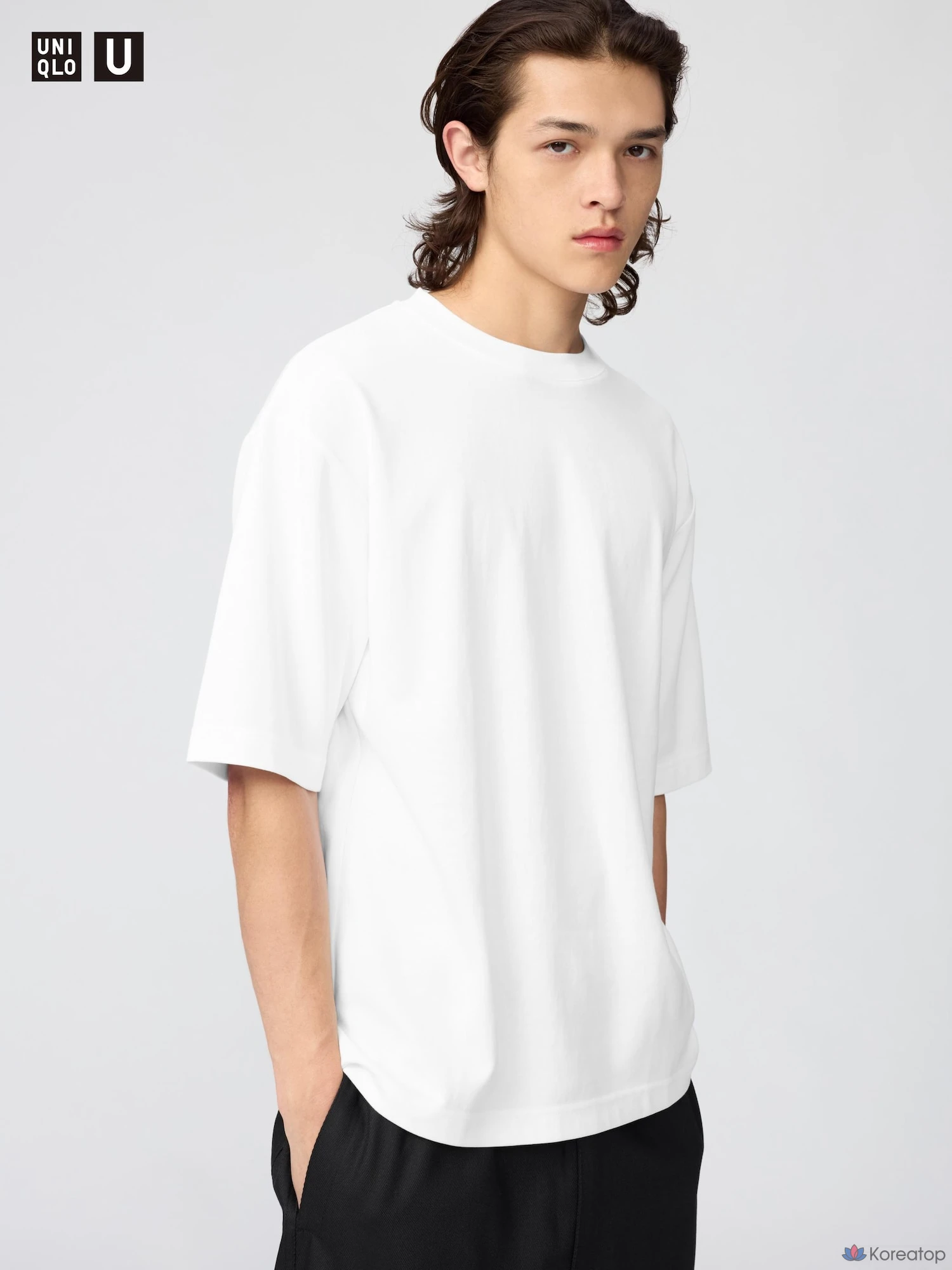 Футболка Uniqlo AIRism Cotton Oversized Crew Neck T-Shirt (5/10 рукава)