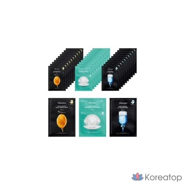 Набор масок JM Solution Mask Pack Honey Glow 10 пенсов + Ringer Water Glow 10 пенсов + Blue Glow 10 пенсов (1 комплект)